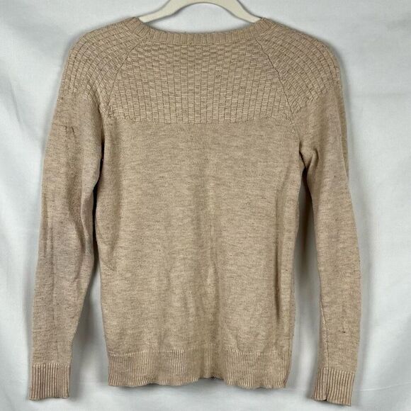 Talbots Women’s Tan Basket Weave Sweater Petite Small - Picture 3 of 11